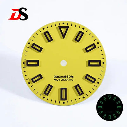 Matte Dial Hollow Index 28.5mm Dark Green Lume for NH35 ETA2824/MIYOTA 9015 Movement