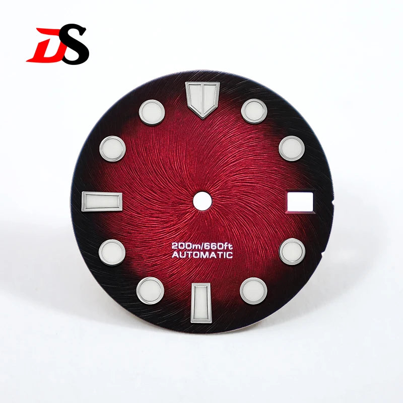 Dazzling Wind 28.5mm Dial Gradient No Tick Mark Blue Lume NH35 Movement