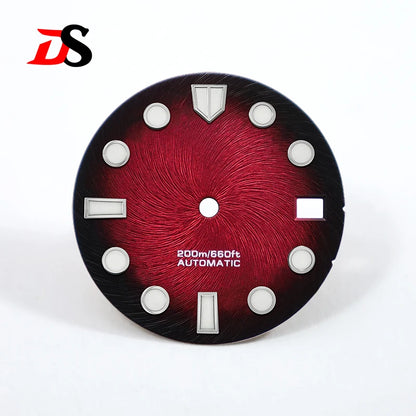 Dazzling Wind 28.5mm Dial Gradient No Tick Mark Blue Lume NH35 Movement