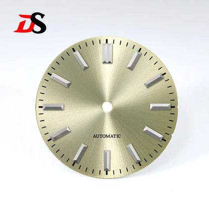 Sunburst Matte Black No Date Dial for NH38 NH35 28.5mm