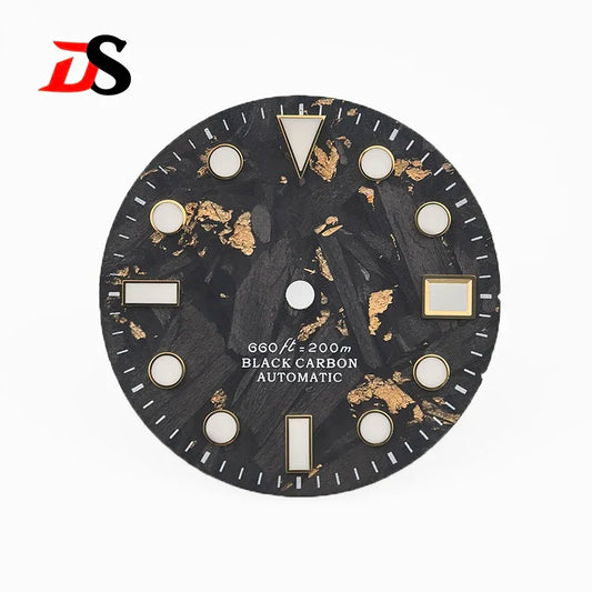 28.5MM Dial Carbon Fiber Dial BGW9 C3 Lume YM Index NH35 Movement
