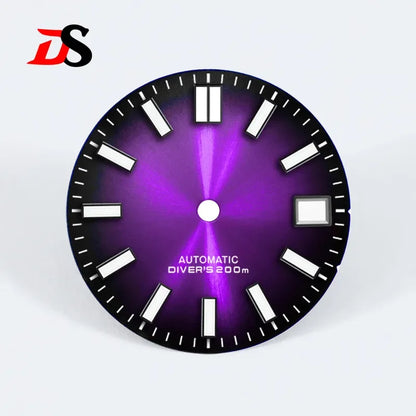 Matte 28.5mm Dial Blue Lume for Nh35 NH34 Movement Modified Watch Accessories DIVERS 200m