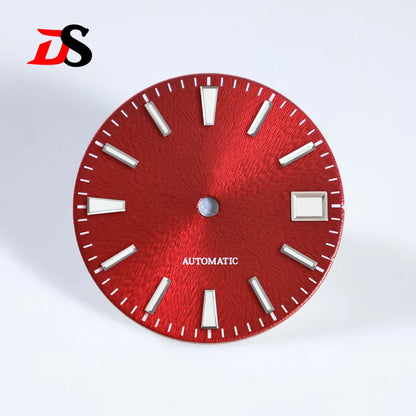 28.5mm Invisible Texture Sunburst GS Blue Lume NH35 Movement Multiple Colors