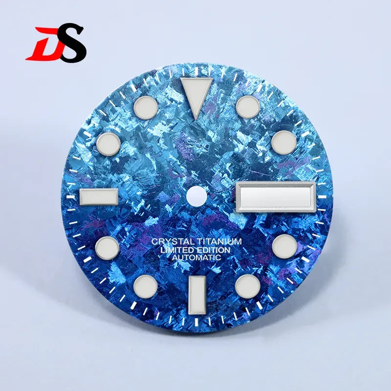 SUB 28.5mm Dial BGW9 C3 Lume Ice Crystal Titanium for NH35 NH36 Movement