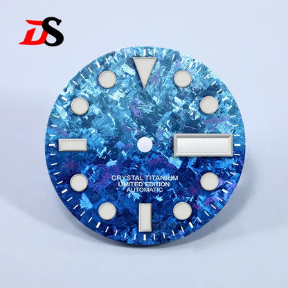 SUB 28.5mm Dial BGW9 C3 Lume Ice Crystal Titanium for NH35 NH36 Movement