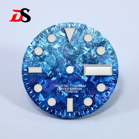 SUB 28.5mm Dial BGW9 C3 Lume Ice Crystal Titanium for NH35 NH36 Movement