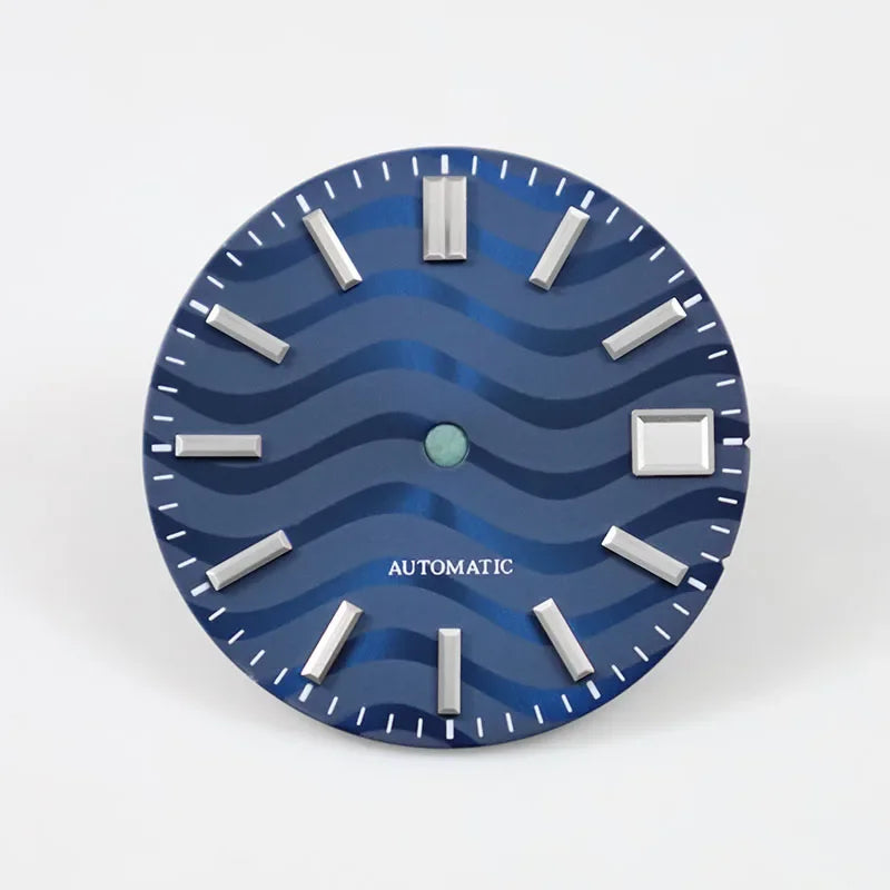 Water Ripple Dial 28.5mm Modified Watch for NH35/NH36 Movement No Lume