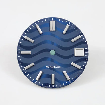 Water Ripple Dial 28.5mm Modified Watch for NH35/NH36 Movement No Lume