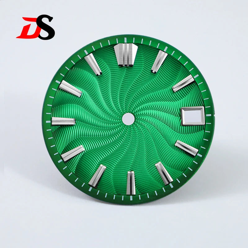 Guilloche 28.5mm Dial GS MOD No Lume Sterile NH35NH34NH38 Movement 3 O'clock /6O'clock /no Date
