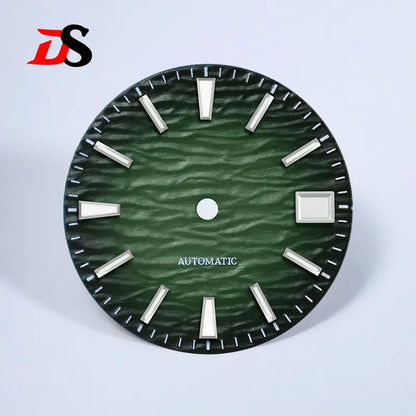 Gradient NH35 Dial 28.5mm Wave Pattern Dial Blue Lume for NH35/NH38 Movement