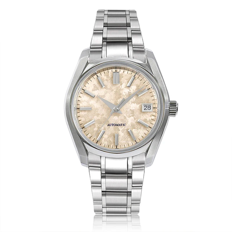 62GS 38mm Sakura Stainless Steel Watch Dome Sapphire Glass AR Coating High-quality Men's Watch NH35 Movement