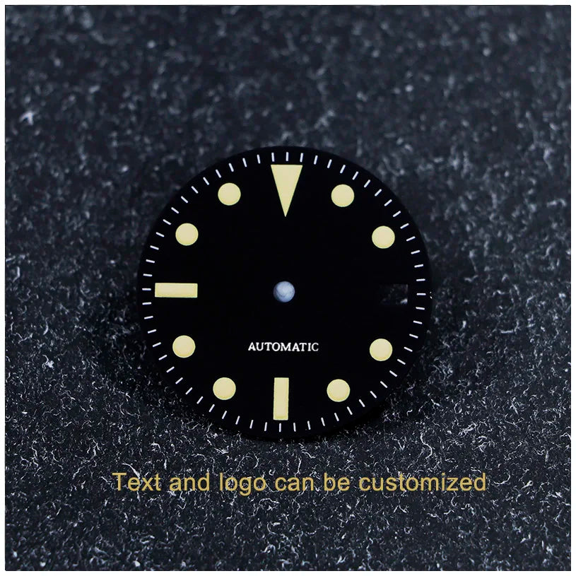 28.5mm Retro SUB Dial Beige Lume Suitable for NH35NH34 Movement