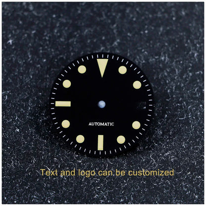 28.5mm Retro SUB Dial Beige Lume Suitable for NH35NH34 Movement
