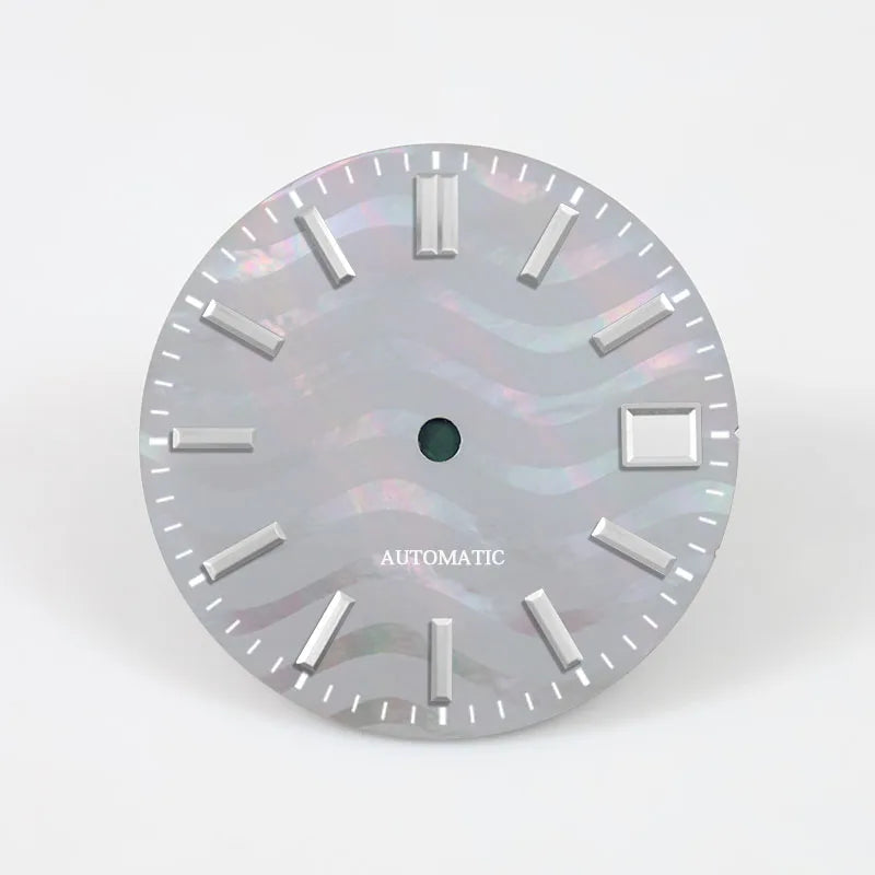 Water Ripple Dial 28.5mm Modified Watch for NH35/NH36 Movement No Lume