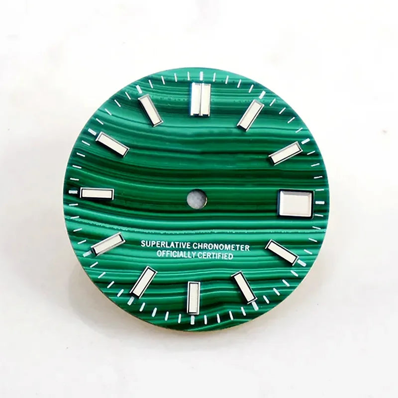 28.5mm Malachite Dial No Lume for Nh35NH36 Movement Natural Stone BGW9 C3 Lume
