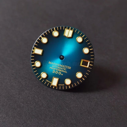 Gold Marinemaster MM Index Dial BGW9 C3 Lume for NH35NH36 Movement 28.5mm