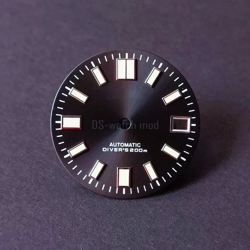 62mas Dial Mod 6015 Modified Watch Blue Lume 28.5mm