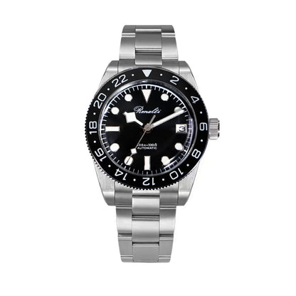 RMALTI 38.5mm Watch Retro Men's Matte Dial Sapphire Bubble Glass NH35 Mechanical Movement 10ATM