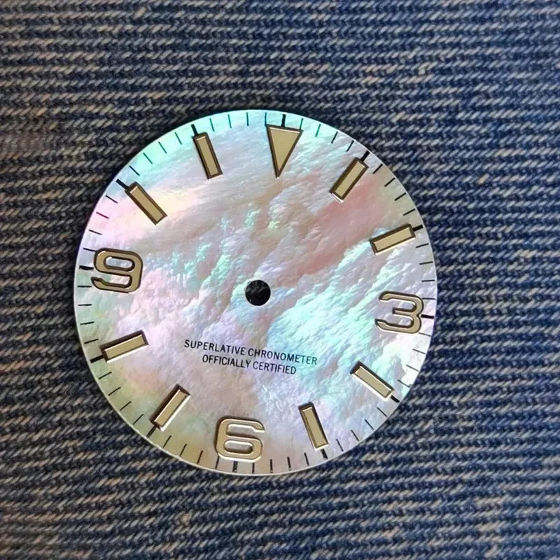 28.5mm 369 Dial Natural Shell MOD BGW9 Lume NH35NH36 Movement Black Lume