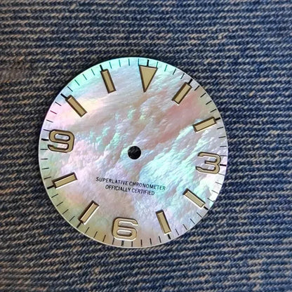 28.5mm 369 Dial Natural Shell MOD BGW9 Lume NH35NH36 Movement Black Lume