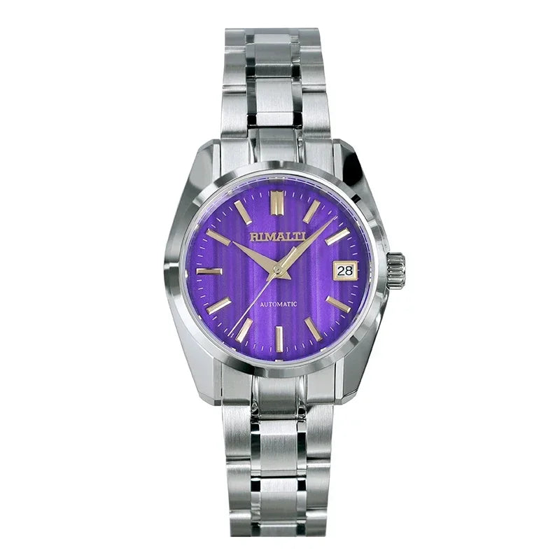 RIMALTI Watch Men's 36.5mm Mechanical Bamboo Texture Watch Waterproof High-quality Business NH3510BAR Sapphire AR Glass