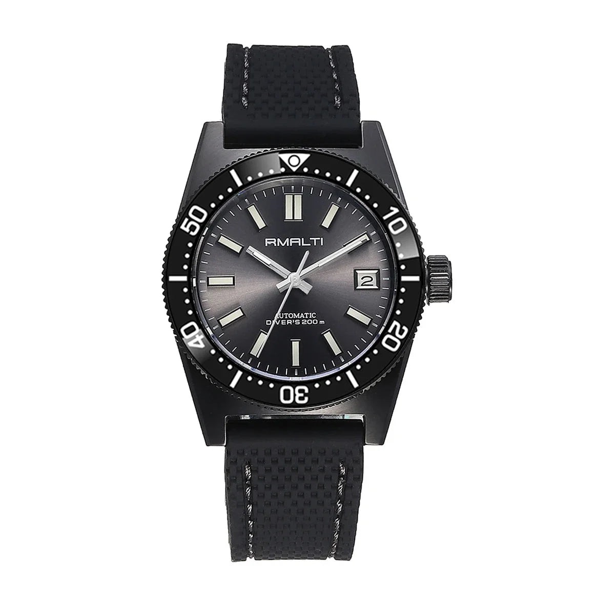 RMALTI 62MAS 40mm Watch Sunburst Dial Men's Watch Nh35 Automatic Mechanical Waterproof Blue Luminous Ceramic Bezel 200M