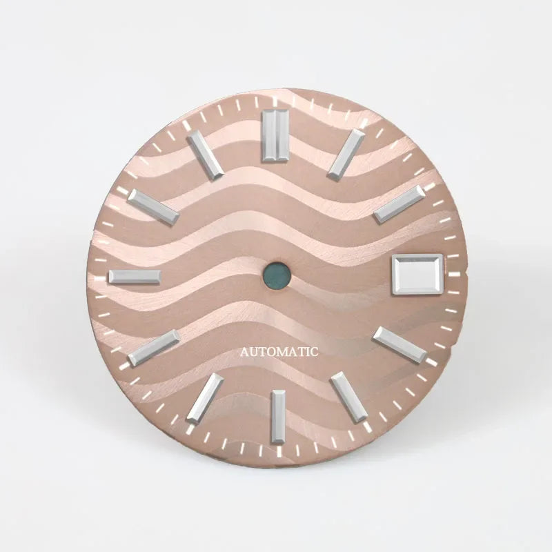 Water Ripple Dial 28.5mm Modified Watch for NH35/NH36 Movement No Lume