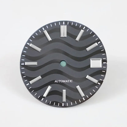Water Ripple Dial 28.5mm Modified Watch for NH35/NH36 Movement No Lume