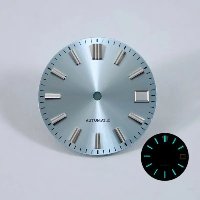 28.5mm Sunburst Dial GS MOD Blue Lume NH35 Movement No Lume