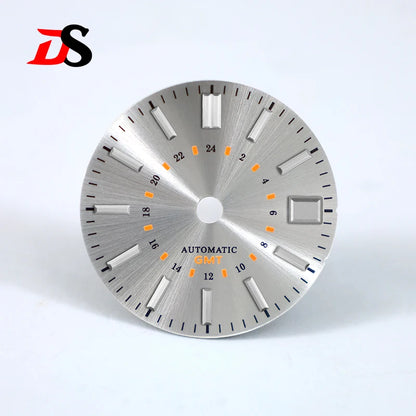 28.5mm Sunburst 24-hour GMT Sun Pattern No luminous Dial NH34 Movement