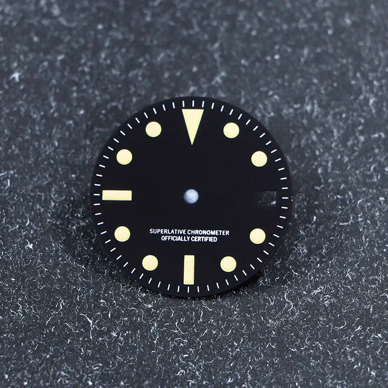 28.5mm Retro SUB Dial Beige Lume Suitable for NH35NH34 Movement