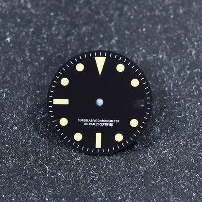28.5mm Retro SUB Dial Beige Lume Suitable for NH35NH34 Movement