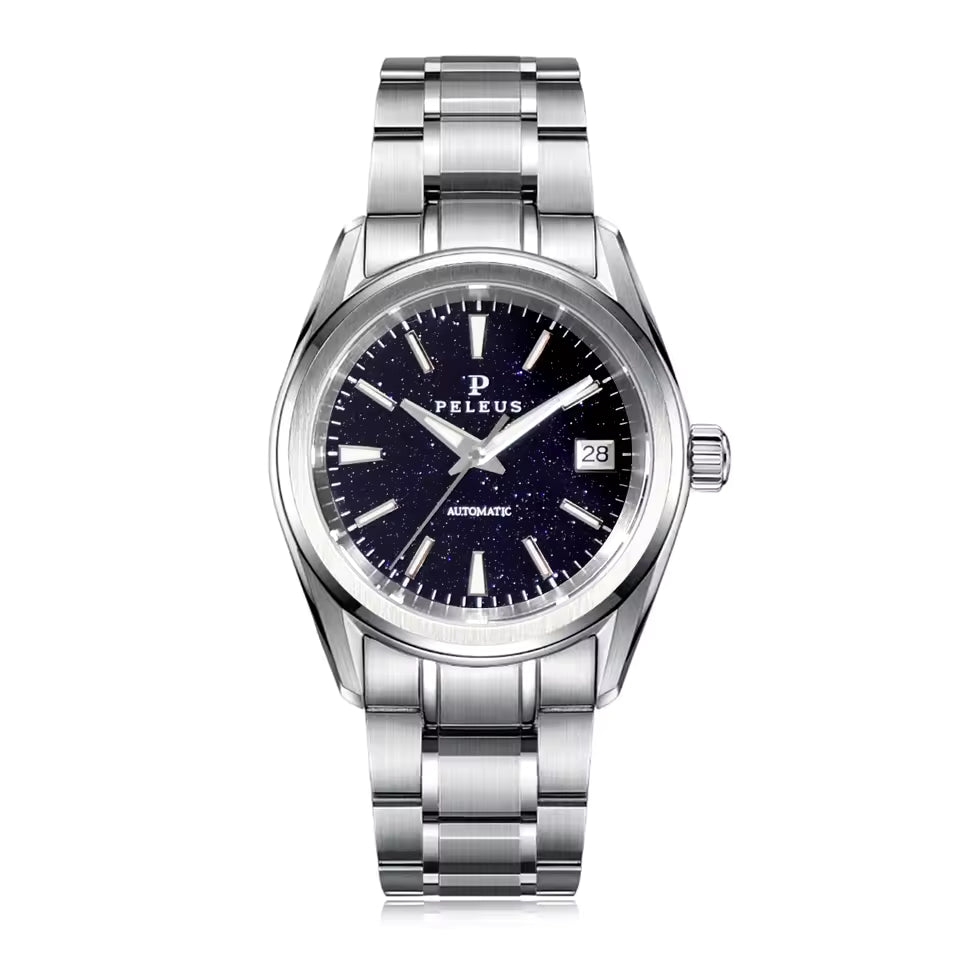 Straight Emery Cloth Texture Men's Watch Automatic Mechanical Business Watch Luxury Sapphire High-quality NH35 Movement Waterproof