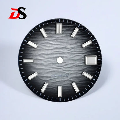 28.5mm Dial Gradient Wave Pattern Dial Blue Lume Date for NH35/NH38 Movement