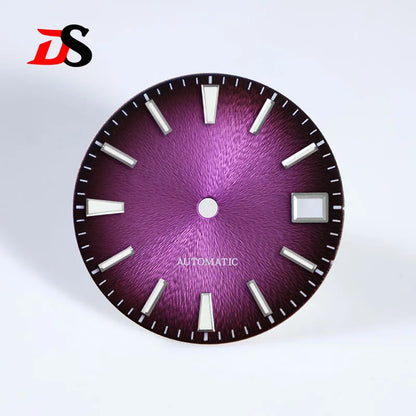 28.5mm Invisible Texture Sunburst GS Blue Lume NH35 Movement Multiple Colors