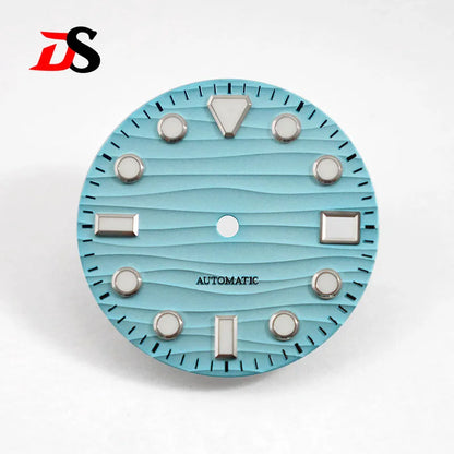 Sea Wave 28.5mm Dial 3.0 O'clock Date Blue Lume NH35 Movement Black Lume