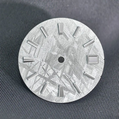 28.5mm Sterile Natural Gray Meteorite Dial NH35 NH36 movement