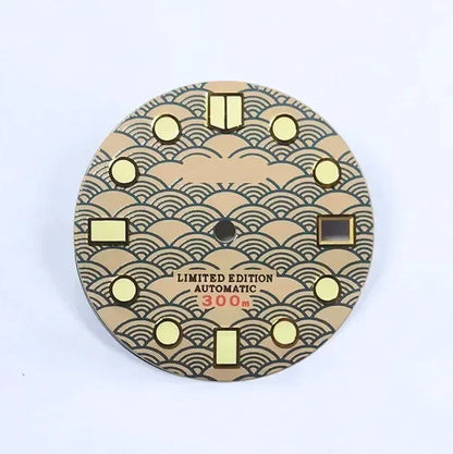 28.5mm Wave Dial Refit BGW9 C3 Lume for NH35 Movement