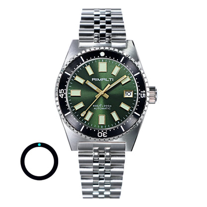 RIMALTI 40mm Watch Mother Shellfish Dial Sunburst Luxury Men's Watch Automatic Mechanical Sapphire Waterproof NH35 Movement