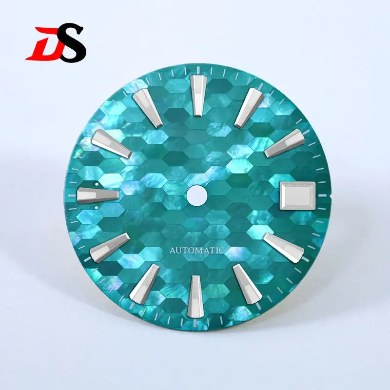 Mosaic 28.5mm Dial Purple Red Mother-of-pearl Dial BGW9 C3 Lume MOD NH35 Movement