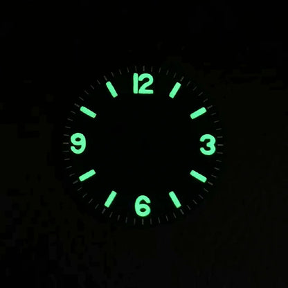 28.5mm Retro EXPII Blue Lume Matte Dial Custom Logo Text