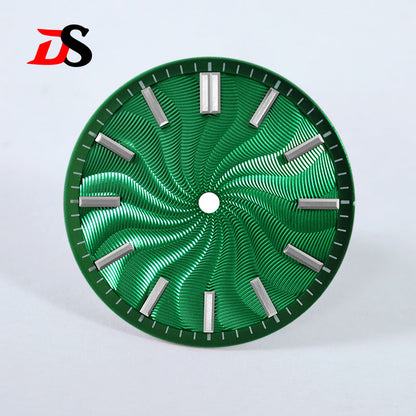 Guilloche Watch Dial 28.5mm No Lume NH35 Sterile Ice Blue Smoky Purple NH34 NH38 No Date