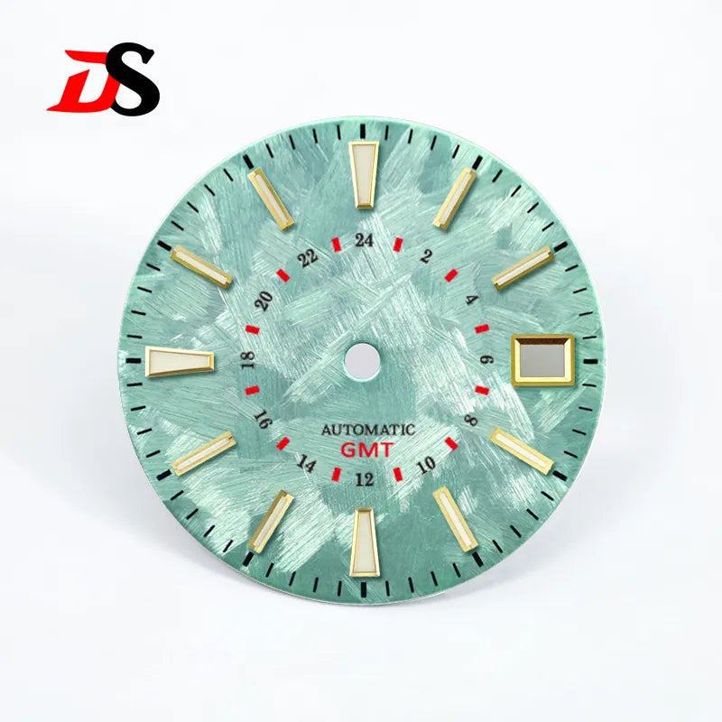 DS Sakura Red GMT Dial Blue Lume NH34GMT 28.5mm