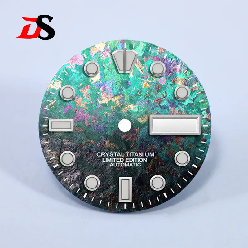 28.5mm Dial BGW9 C3 Lume Ice Crystal Titanium for NH35 NH36 Movement