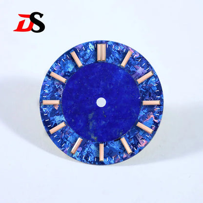 Natural 28.5mm Dial Tiger's Eye Stone Ice Crystal Stone Dial Creative Stitching High-quality NH38 Movement No Date