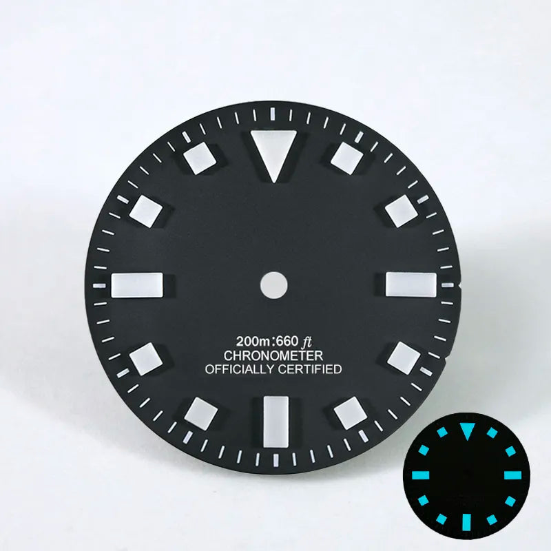 28.5mm Retro Matte 50 Layers BGW9 C3 Lume NH35 NH36 Movement SKX007 No Date