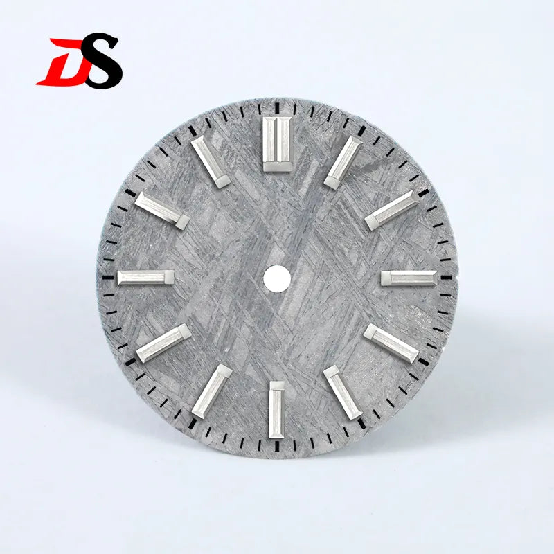 Natural 28.5mm Grey Meteorite Dial No Lume NH35 NH38 Movement No Date Dial