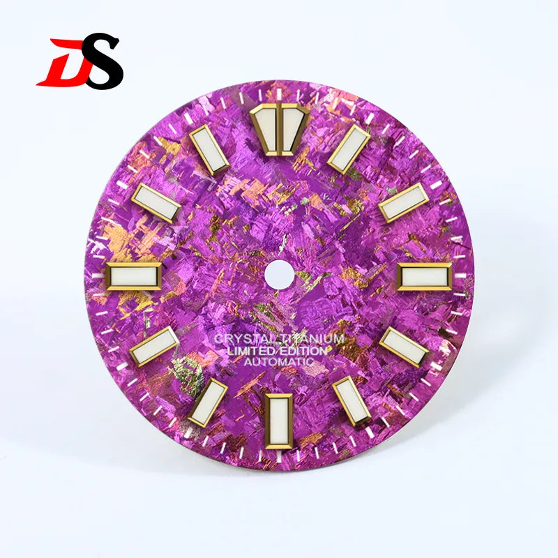 28.5mm Ice Crystal Titanium Dial Blue Lume NH35 Movement