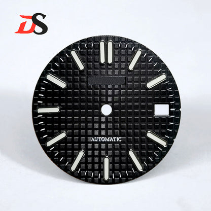 28.5mm Dial Waffle Checkered Dial Blue Lume NH35NH36 Movement