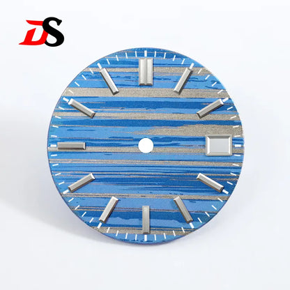 Color Craft Texture Dial No Lume for NH36 NH35 Movement 28.5mm Ice Crystal Titanium